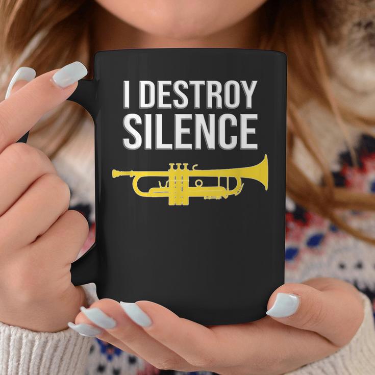 I Destroy Silence Concert Band Marching Band Trumpet Coffee Mug Unique Gifts