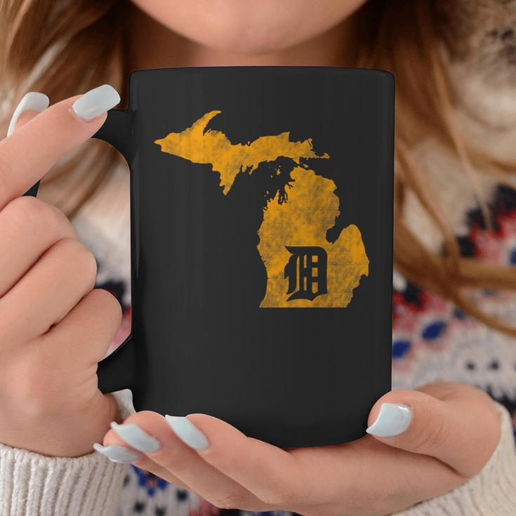 Detroit Michigan Motor City Midwest D Mitten Coffee Mug Unique Gifts