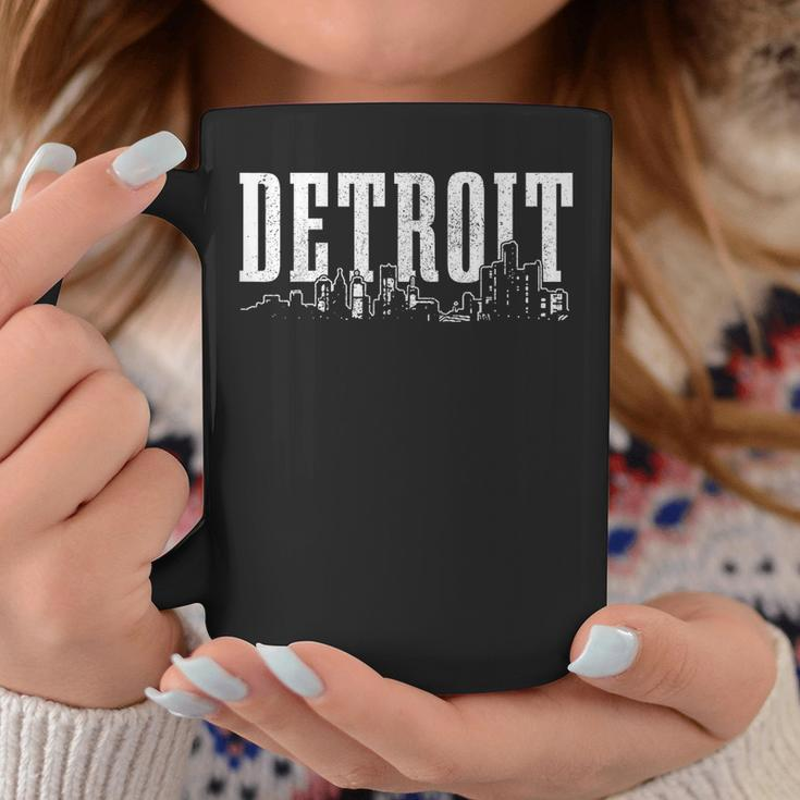 Detroit Skyline Pride Vintage Detroit Michigan Coffee Mug Unique Gifts