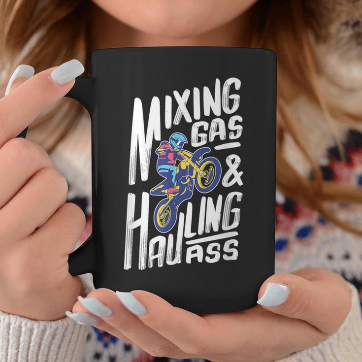 Dirt Bike Mixing Gas Hauling Ass Motocross Biker Coffee Mug Unique Gifts