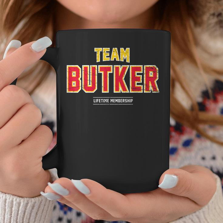 Distressed Team Butker Proud Family Last Name Surname Coffee Mug Funny Gifts