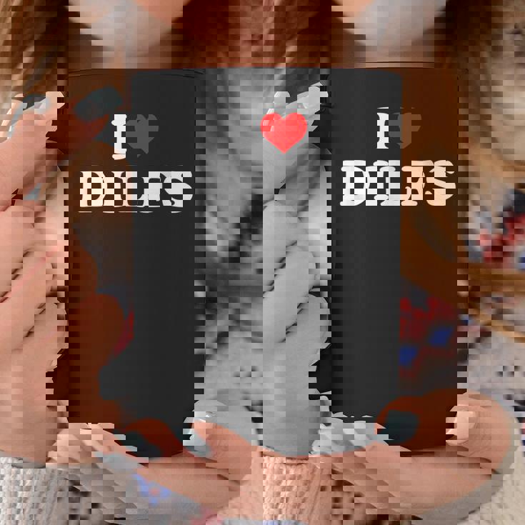 Divertido Me Encantan Los Dilf Me Encantan Los Dilf Red Heart Cool Taza de café Regalos divertidos