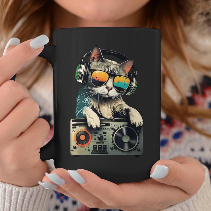 Dj Cat In Sunglasses Cat Dj Cat With Headphones Boombox Coffee Mug Unique Gifts