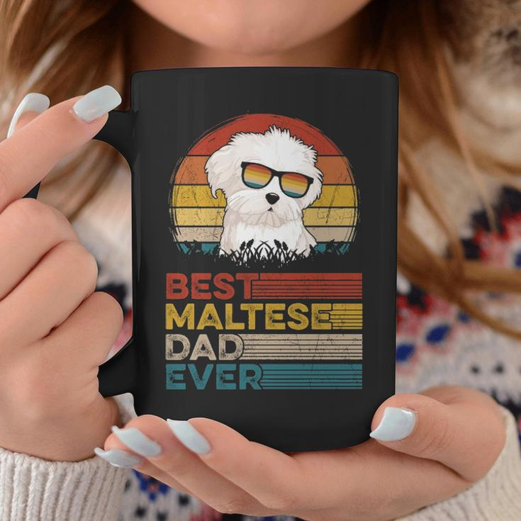 Dog Vintage Best Maltese Dad Ever Fathers Day Puppy Dog Dad Coffee Mug Unique Gifts