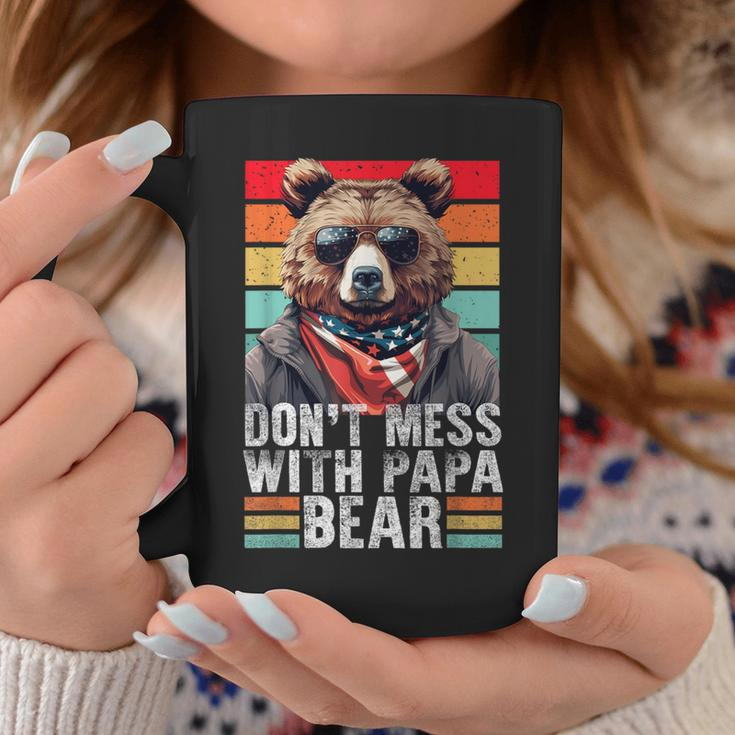 Don't Mess With Papa Bear Vintage Papa Bear Father's Day Coffee Mug Unique Gifts