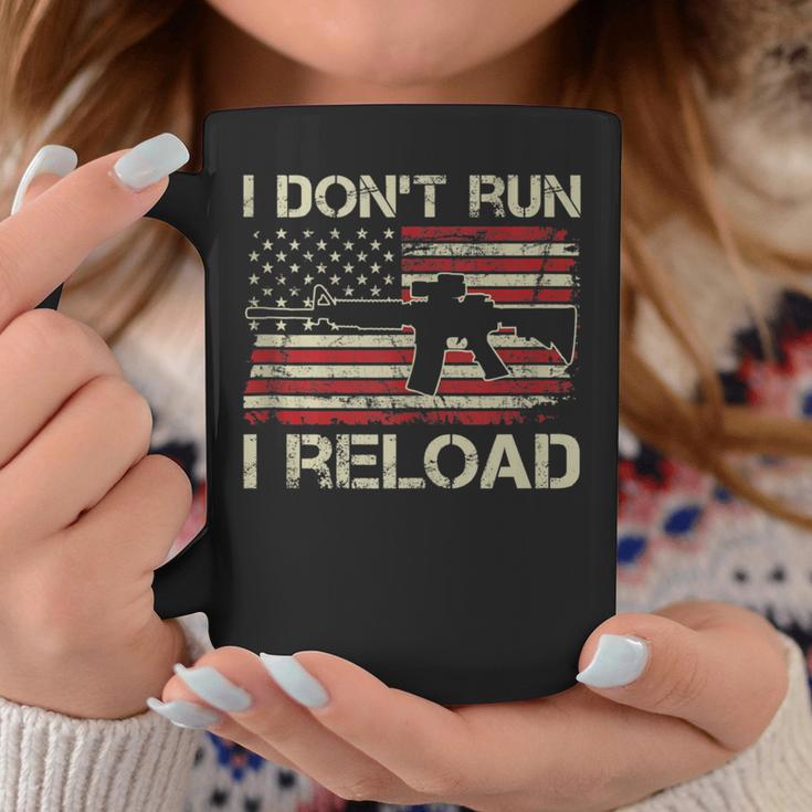 I Don't Run I Reload Ar15 Vintage Usa Flag Gun Coffee Mug Unique Gifts