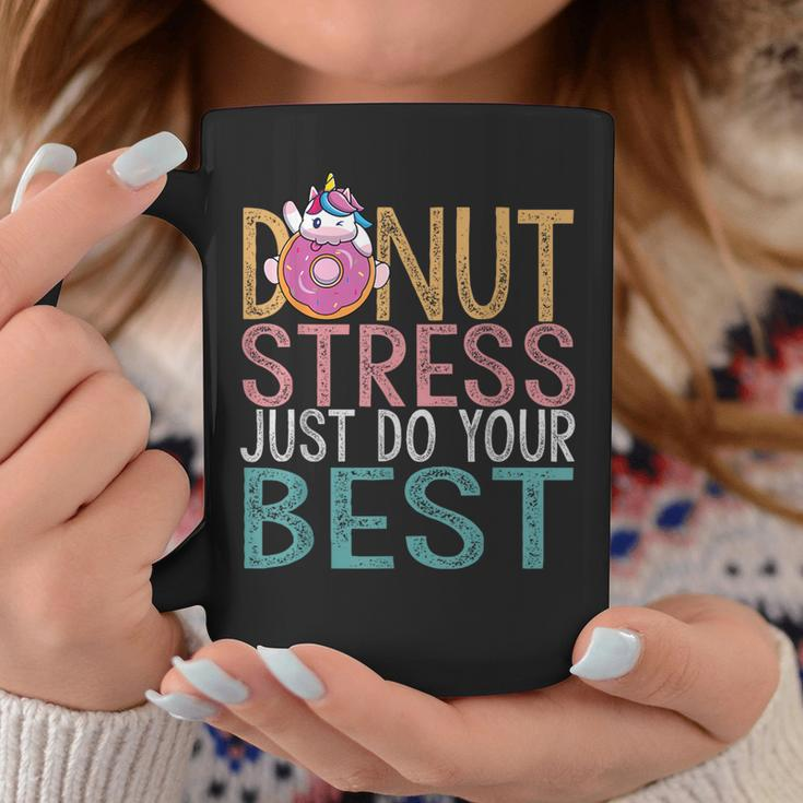 Donut Stress Just Do Your Best Testing Day Teacher Unicorn Coffee Mug Unique Gifts