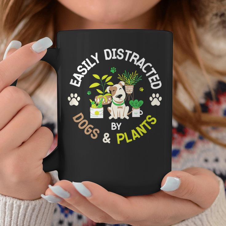Easily Distracted By Dogs And Plants Gardening Dog Animals Coffee Mug Unique Gifts