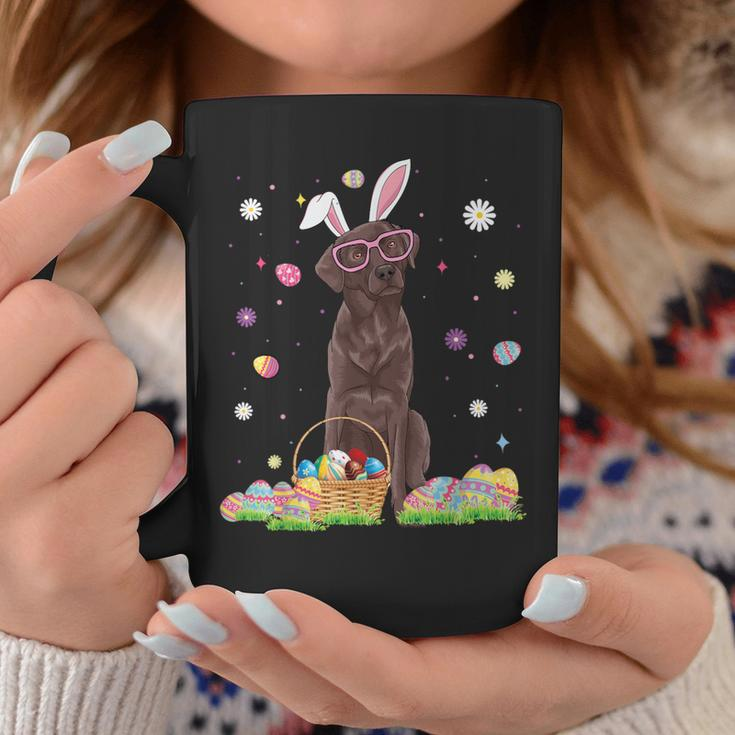 Easter Cute Chocolate Labrador Dog Lover Bunny Eggs Easter Coffee Mug Funny Gifts