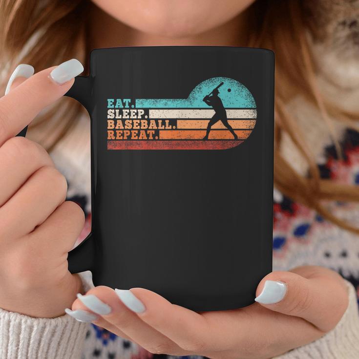 Eat Sleep Baseball Repeat Retro Baseball Lover Coffee Mug Unique Gifts