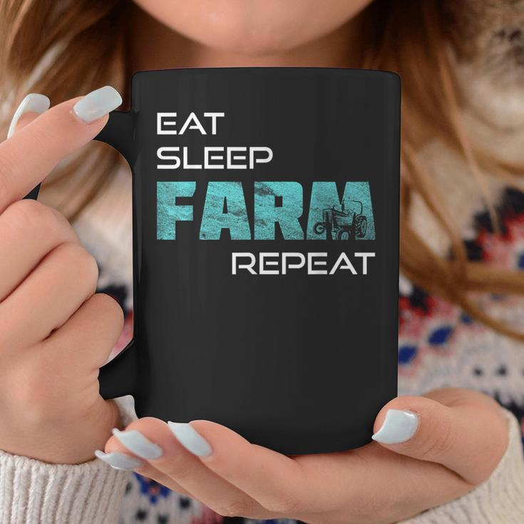 Eat Sleep Farm Repeat For Farmers And Tractors Coffee Mug Unique Gifts