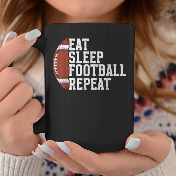 Eat Sleep Football Repeat Football Player Football Coffee Mug Funny Gifts