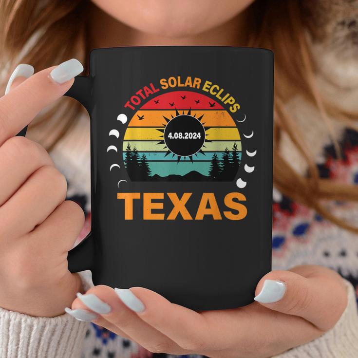 Eclipse Solar 2024 Texas Vintage Totality Texas Coffee Mug Unique Gifts