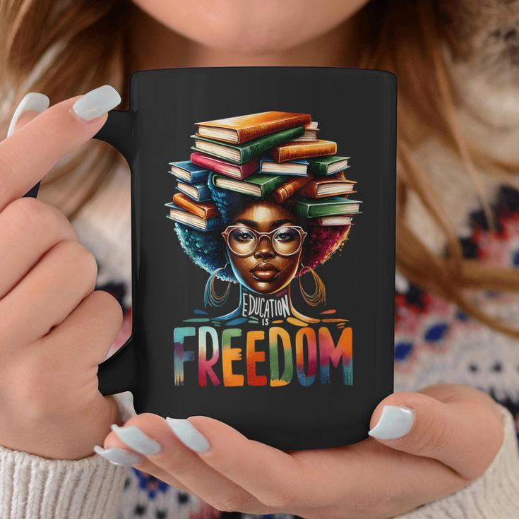 Education Is Freedom Black Teacher Books Black History Month Coffee Mug Unique Gifts
