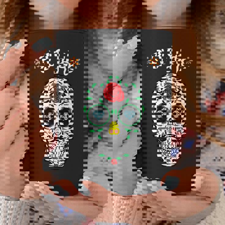 El Jefe Coloré Sucre Calavera Skull Dia De Los Muertos Tasse Cadeaux drôles