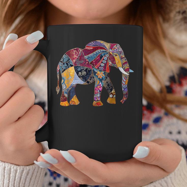 Elefant Buntes Mandala-Muster Afrikanisches Tier Tassen Lustige Geschenke