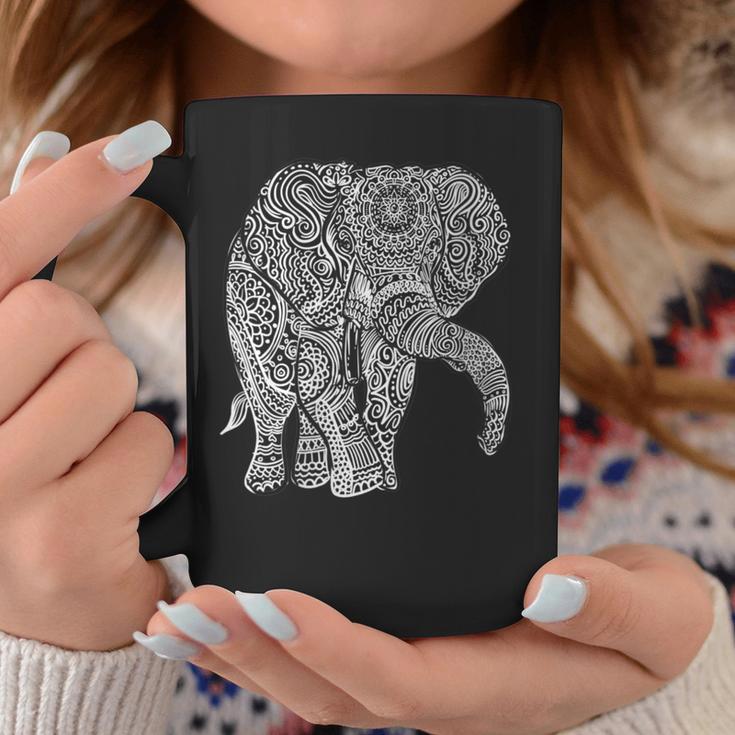 Elephant Graphic Mandala Bohemian Type & Women Coffee Mug Unique Gifts