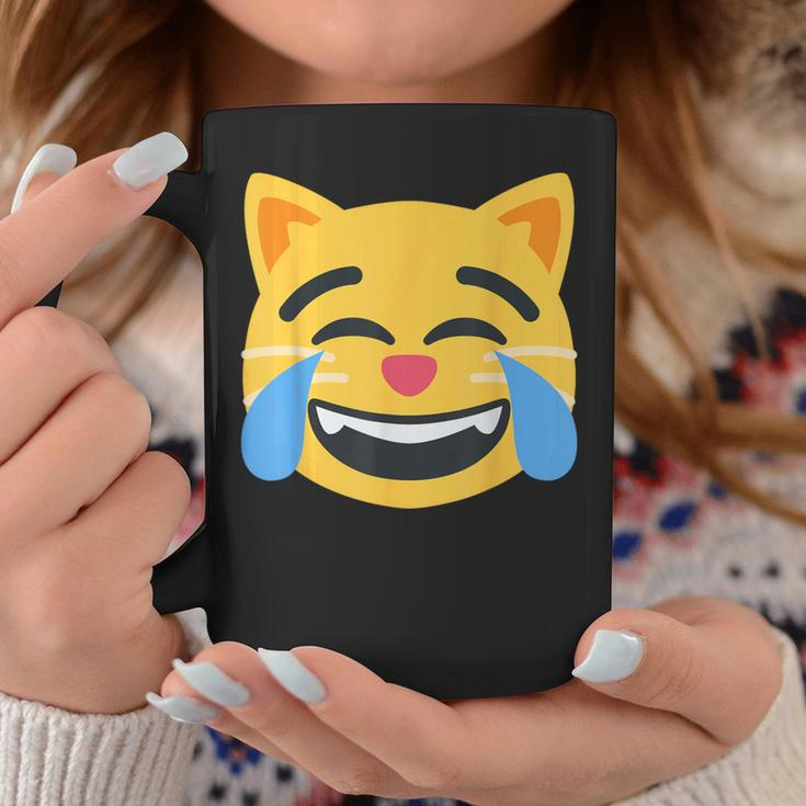 Emoticon Cat Face With Tears Of Joy Coffee Mug Unique Gifts