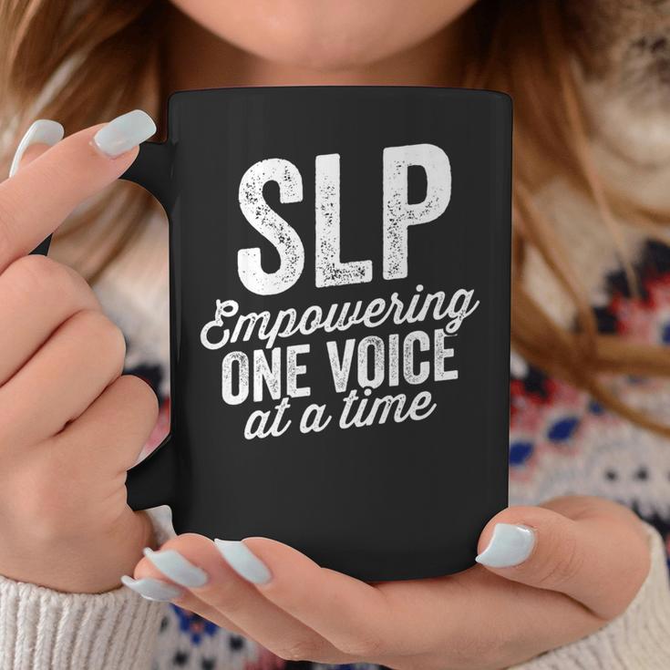 Empower One Voice At A Time For Slp Speech Therapy Coffee Mug Unique Gifts