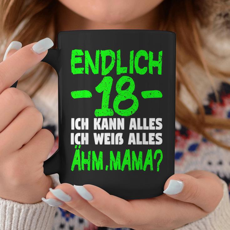 Endlich 18 Ich Kann Alles Ich Weiß Alles Ähm Mama Boys' Tassen Lustige Geschenke