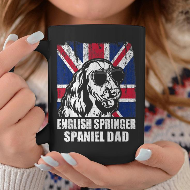 English Springer Spaniel Dad Cool Uk Flag Vintage Retro Coffee Mug Unique Gifts