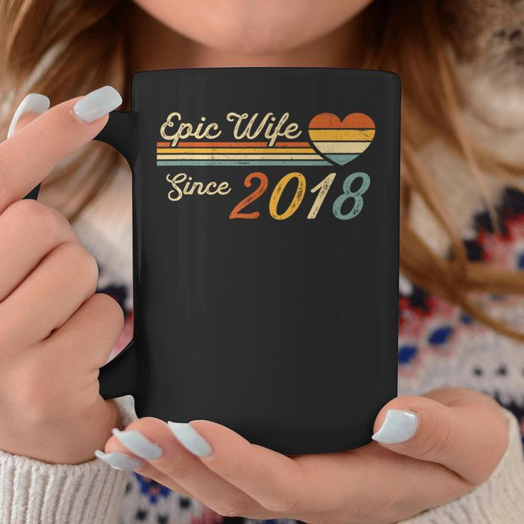 Epic Wife Since 2018 Vintage Wedding Anniversary Coffee Mug Unique Gifts