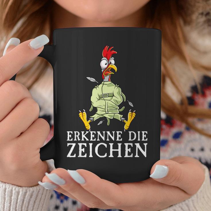 Erkenne Die Signserrückt Angratt Cockerel Tassen Lustige Geschenke