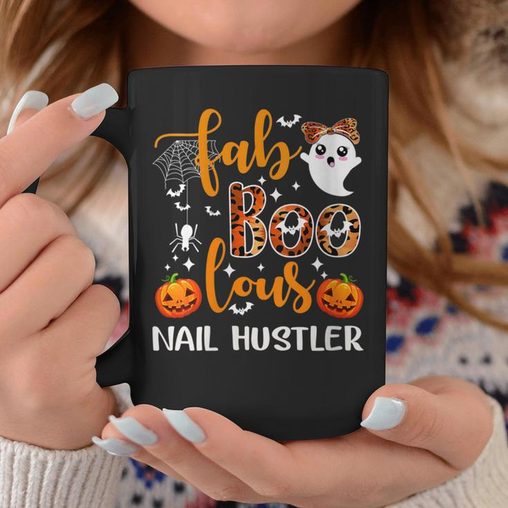 Faboolous Nail Hustler Nail Tech & Nail Boss Happy Halloween Coffee Mug Unique Gifts