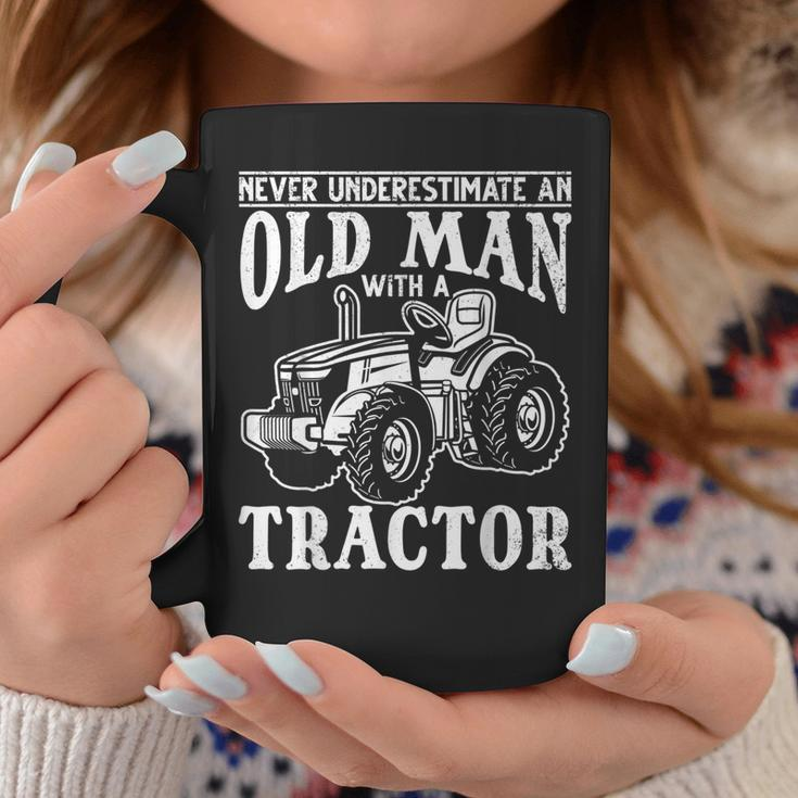 Farming Never Underestimate An Old Man With A Tractor Owners Coffee Mug Unique Gifts