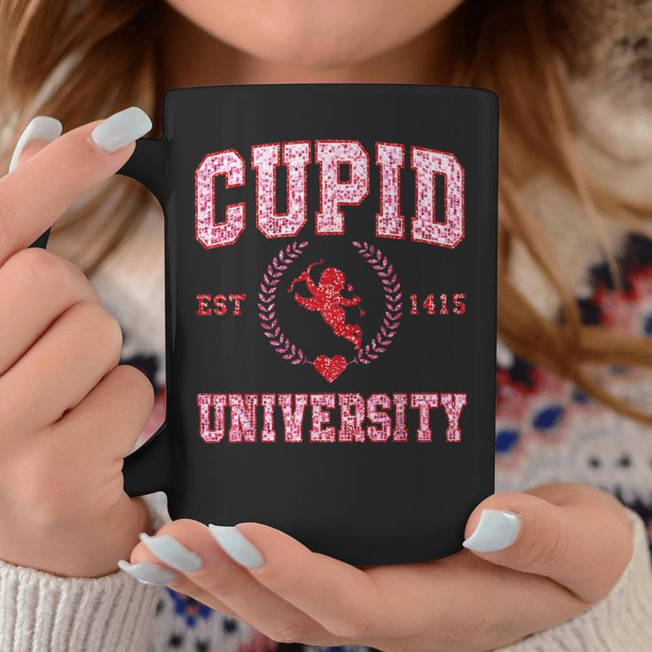 Faux Sequin Cupid University Happy Valentine’S Day Boy Girl Coffee Mug Unique Gifts