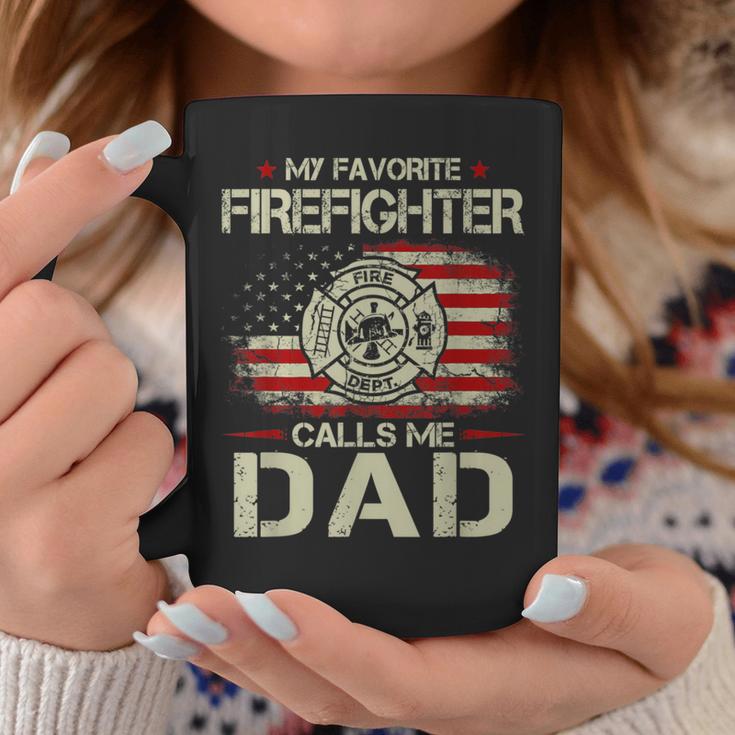 My Favorite Firefighter Calls Me Dad For Fathers Day Coffee Mug Unique Gifts