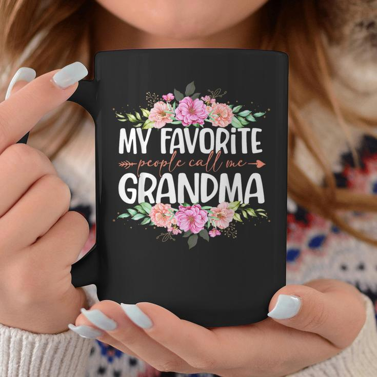 My Favorite People Call Me Grandma Floral Mother's Day Coffee Mug Funny Gifts