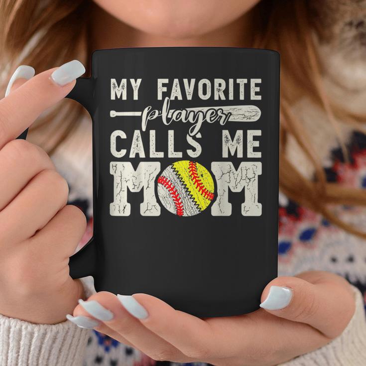 My Favorite Player Calls Me Mom Baseball Softball Boy Mother Coffee Mug Unique Gifts