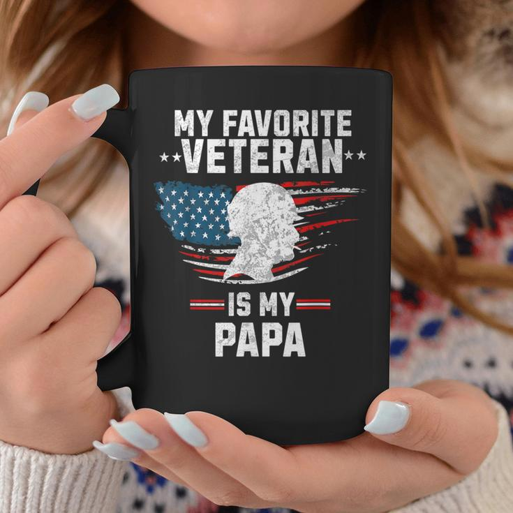 My Favorite Veteran Is My Papa Kids Veterans Day Coffee Mug Unique Gifts