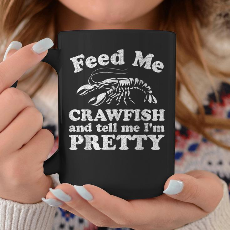 Feed Me Crawfish And Tell Me Im Pretty Boil Mardi Gras Coffee Mug Unique Gifts