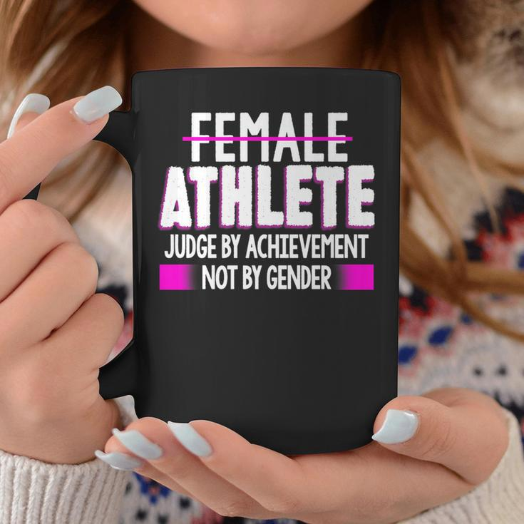 Female Athlete Judge By Achievement Not Gender Fun Coffee Mug Unique Gifts