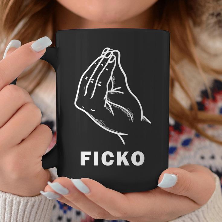 Ficko Hand Sign Gesture Football Fans Tassen Lustige Geschenke