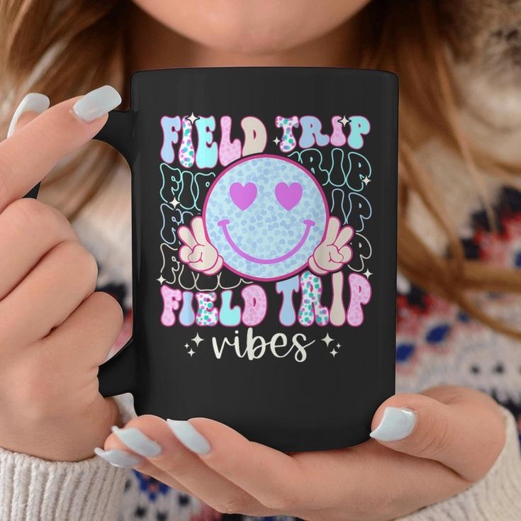 Field Day Field Trip Vibes Fun Day Groovy Teacher Student Coffee Mug Funny Gifts