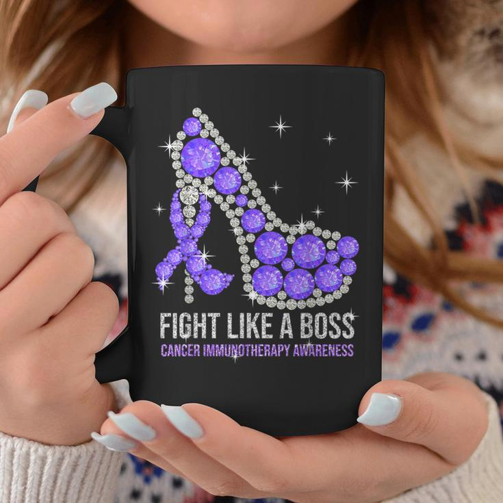 Fight Like A Boss Fabulous Cancer Immunotherapy Awareness Coffee Mug Unique Gifts