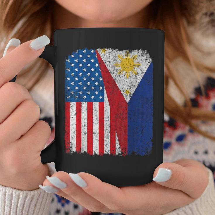 Filipino American Flag Half Usa Philippines Root Proud Coffee Mug Unique Gifts