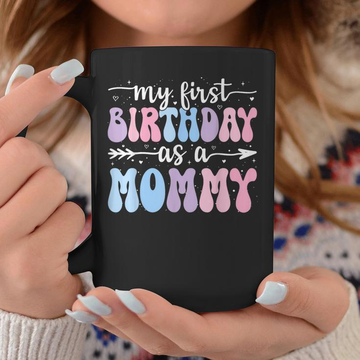 My First Birthday As A Mommy Vintage Groovy Mother's Day Coffee Mug Unique Gifts