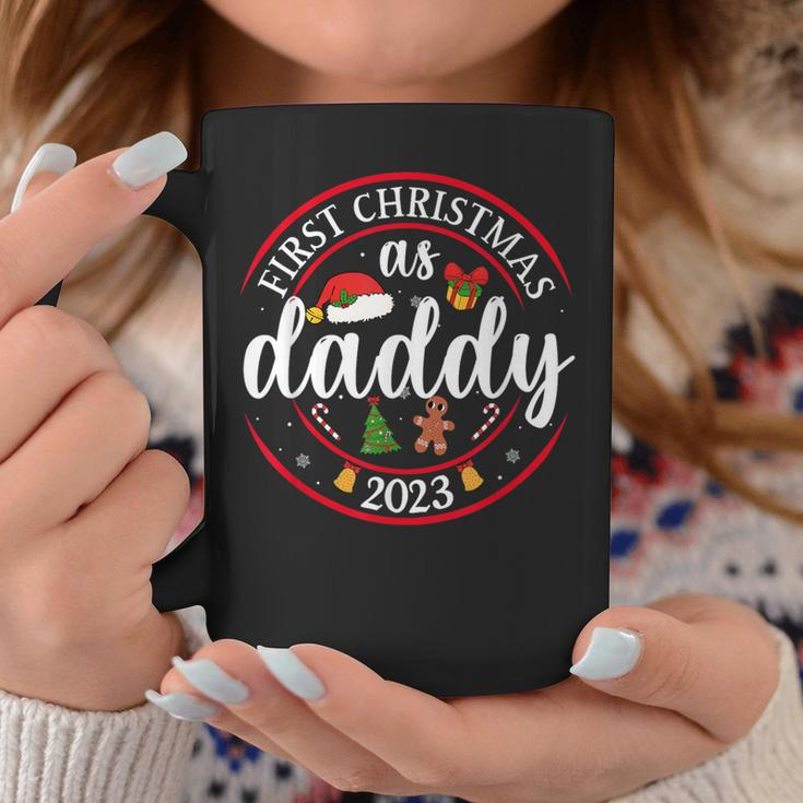First Christmas As A Daddy Family Santa Hat Xmas Pjs New Dad Coffee Mug Funny Gifts