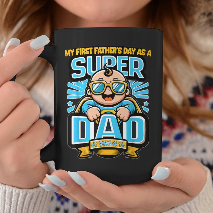 My First Father's Day As A Super Dad Father's Day 2024 Coffee Mug Funny Gifts