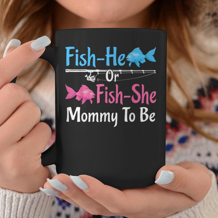 Fish-He Or Fish-She Mommy To Be Gender Reveal Baby Shower Coffee Mug Funny Gifts