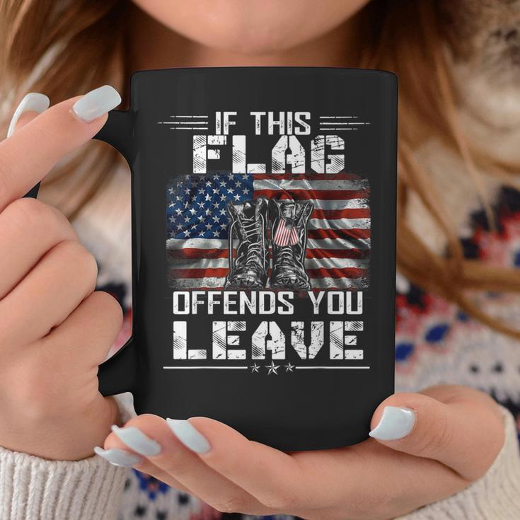 If This Flag Offends You Leave Proud Usa Veteran Coffee Mug Unique Gifts