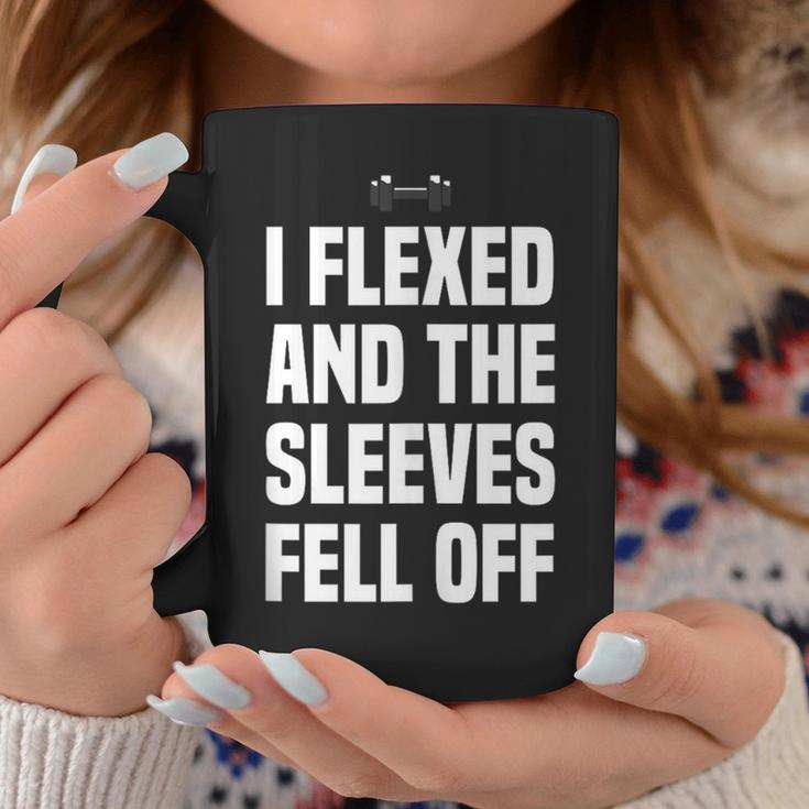 I Flexed And The Sleeves Fell Off Fun Sleeveless Gym Workout Coffee Mug Unique Gifts