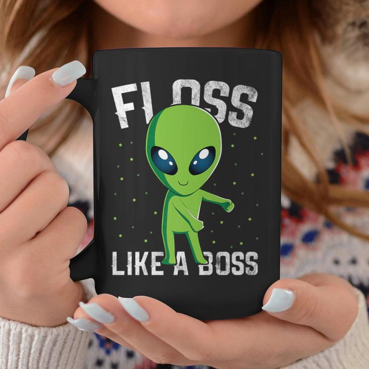 Floss Like A Boss Alien Flossing Dance Halloween Coffee Mug Unique Gifts