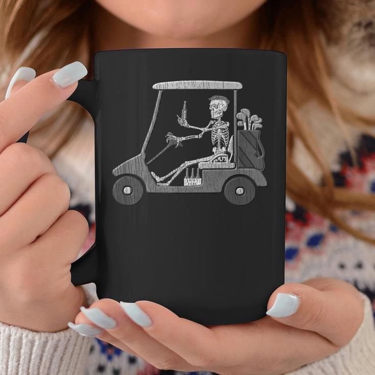 Forever Golfing Skeleton Driving A Golf Cart Coffee Mug Unique Gifts