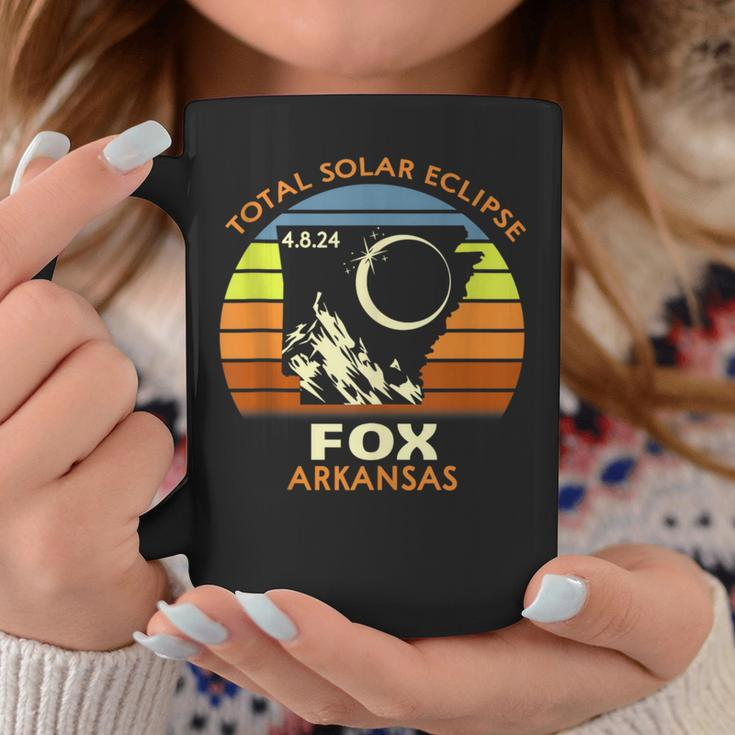 Fox Arkansas Total Solar Eclipse 2024 Coffee Mug Personalized Gifts