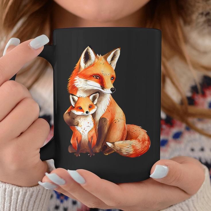 Fox Foxes Mom Child Dad Child Children Men Coffee Mug Unique Gifts